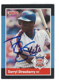 Autographed 1988 Donruss All-Stars DARRYL STRAWBERRY New York Mets card #34