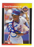 Autographed 1989 Donruss DARRYL STRAWBERRY New York Mets card #147