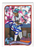 Autographed 1989 Topps DARRYL STRAWBERRY New York Mets card #300
