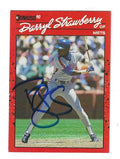 Autographed 1990 Donruss DARRYL STRAWBERRY New York Mets card #235