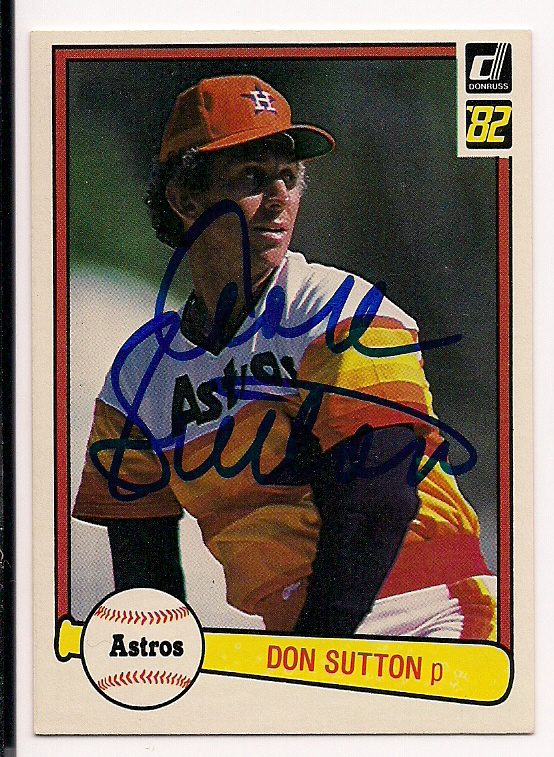 Autographed DON SUTTON 1982 Donruss Card