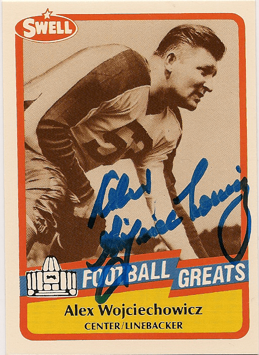 Signed ALEX WOJCIECHOWICZ 1989 Swell FB Card