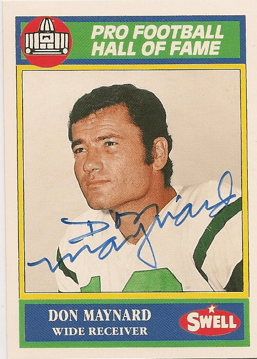 Signed DON MAYNARD 1990  Swell FB Card