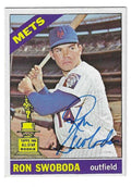 Autographed 1966 Topps RON SWOBODA New York Mets Card #35