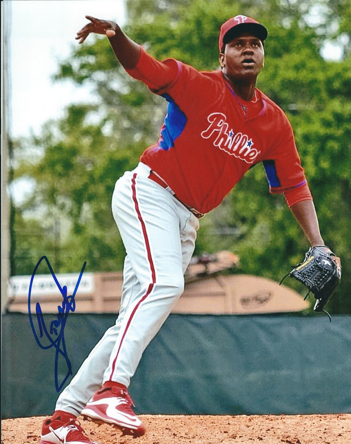 AUTOGRAPHED JOSE TAVERAS 8X10 Philadelphia Phillies Photo