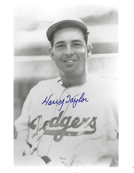 AUTOGRAPHED HARRY TAYLOR 8x10 Brooklyn Dodgers photo
