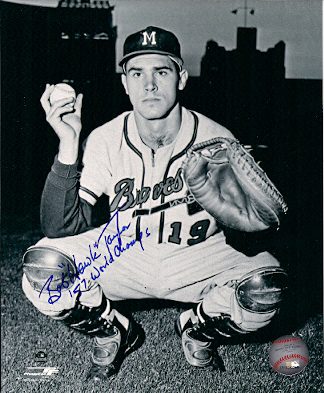 AUTOGRAPHED  BOB TAYLOR 8x10 Milwaukee Braves Photo