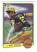 Autographed KENT TEKULVE Pittsburgh Pirates 1983 Donruss Card