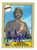 Autographed GARRY TEMPLETON San Diego Padres 1987 Topps Card