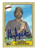 Autographed GARRY TEMPLETON San Diego Padres 1987 Topps Card