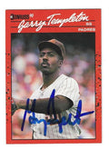 Autographed GARRY TEMPLETON San Diego Padres 1990 Donruss Card