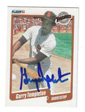 Autographed GARRY TEMPLETON San Diego Padres 1990 Fleer Card