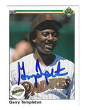 Autographed GARRY TEMPLETON San Diego Padres 1990 Upper Deck Card