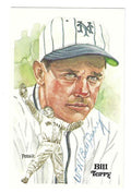 Autographed BILL TERRY New York Giants Perez-Steele Post Card
