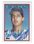 Autographed BOB TEWKSBURY Chicago Cubs 1988 Topps Card