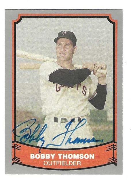 Signed  BOBBY THOMSON New York Giants 1988 Pacific Legends Card #45