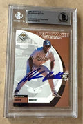 Signed ADRIAN BELTRE Los Angeles Dodgers 1999 UD Choice Card #24 Beckett Slabbed