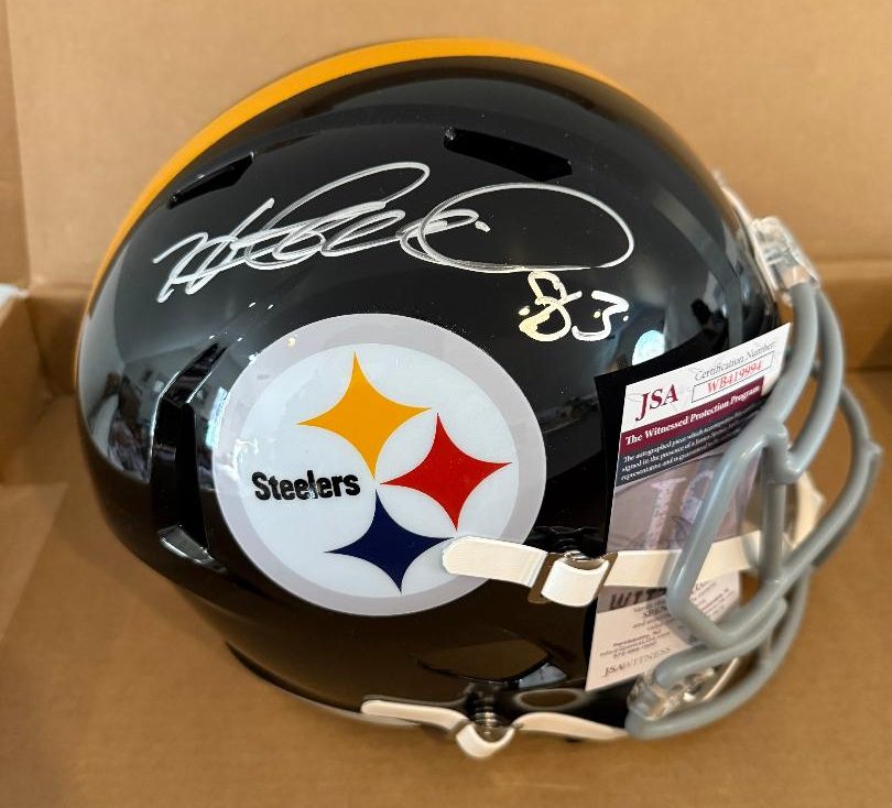HEATH MILLER Pittsburgh Steelers Full-Size Replica Football Helmet -JSA