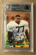 WILLIE ROAF New Orleans Saints Autographed 1993 Stadium Club Card #469 BAS Beckett Slabbed