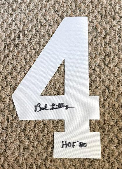 Autographed Bob Lilly Dallas Cowboys White Jersey Number 4