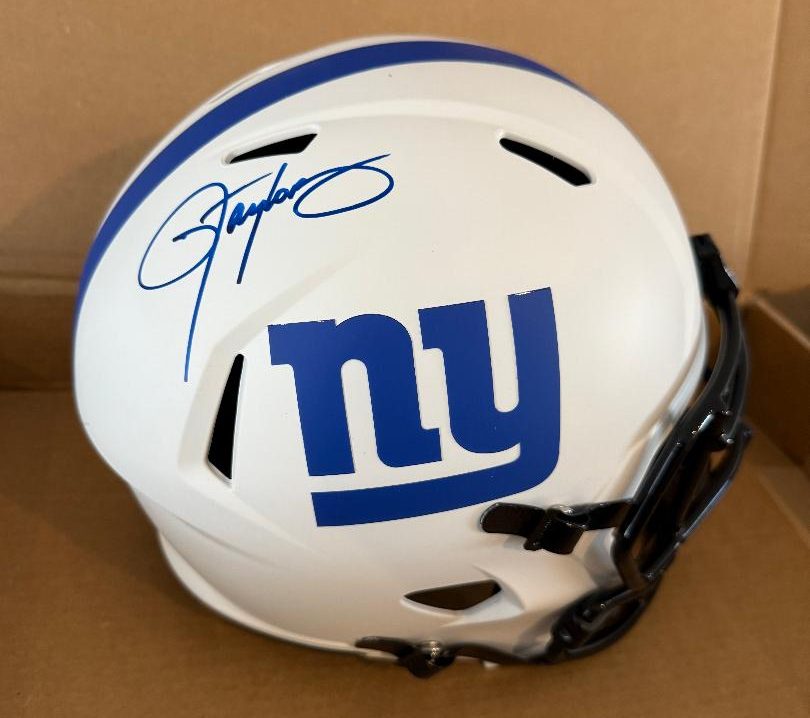 Lawrence Taylor Signed New York Giants Full-Size Replica Football Helmet -JSA