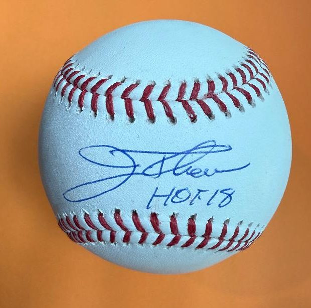 Autographed Jim Thome HOF 18 Official Rawlings Major League Baseball Beckett Witnessed