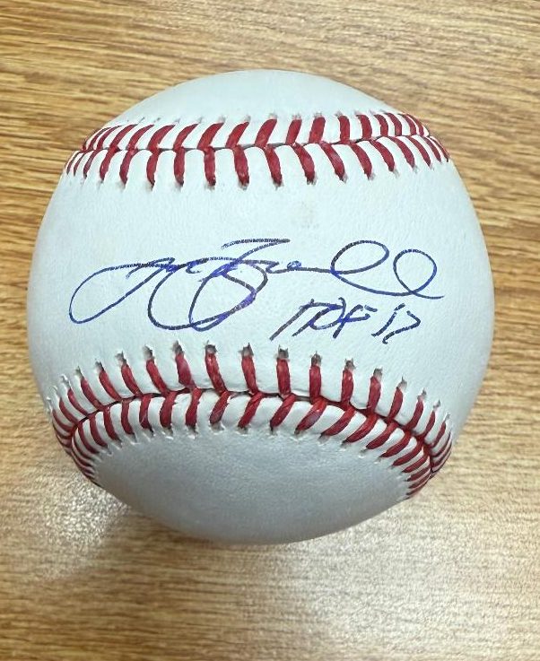 Autographed JEFF BAGWELL HOF 2017 Official Rawlings Major League Baseball Beckett Witnessed