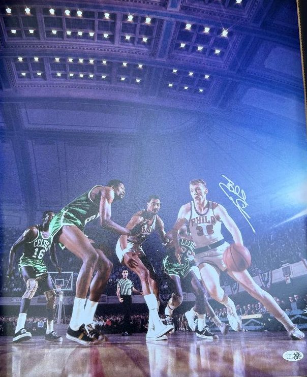 Autographed BILLY CUNNINGHAM 16X20 Philadelphia 76ers photo JSA