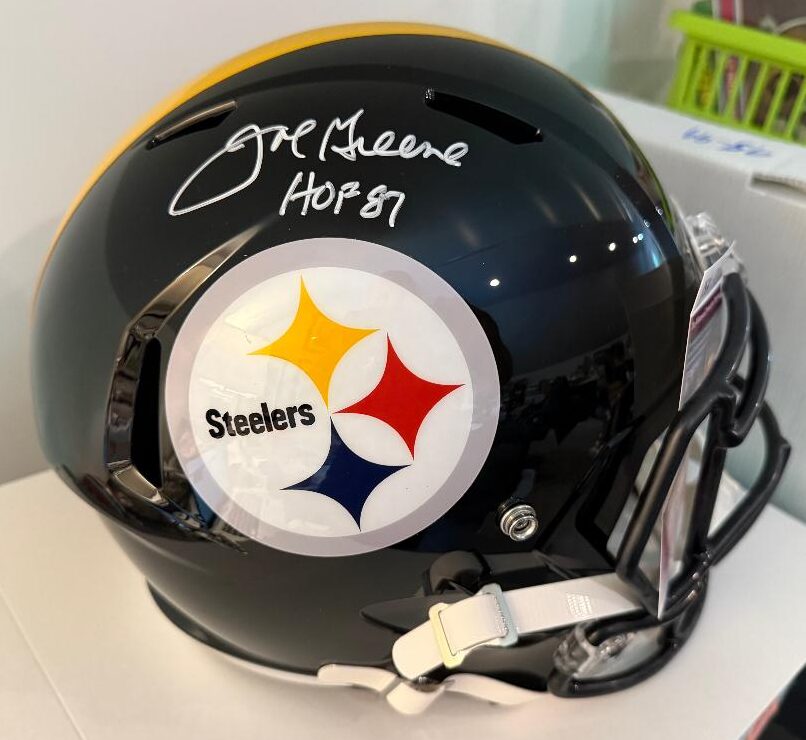 JOE GREENE Signed Pittsburgh Steelers Full-Size Replica Football Helmet JSA