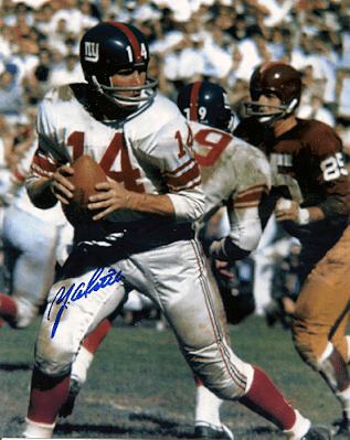 Autographed  Y. A. TITTLE  8x10 HOF New York Giants Photo