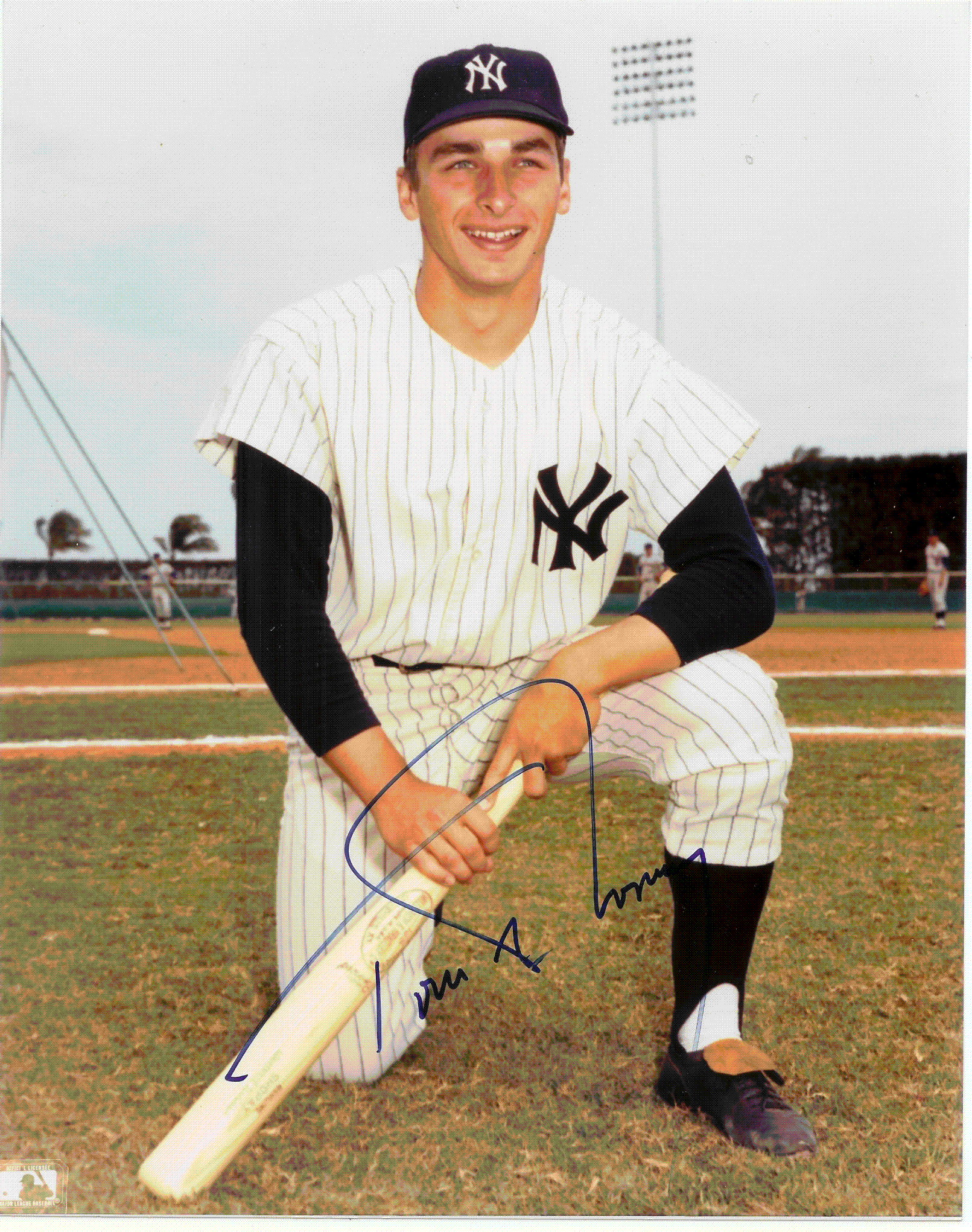 AUTOGRAPHED SIGNED photo TOM SHOPAY  New York Yankees