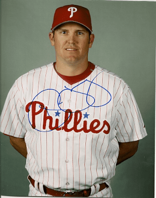 AUTOGRAPHED ANDY TRACY 8x10 Philadelphia Phillies Photo
