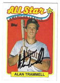 Autographed ALAN TRAMMELL Detroit Tigers 1988 Topps Card