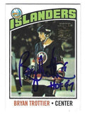 Autographed BRYAN TROTTIER New York Islanders 2001-02 Topps/O-Pee-Chee Archives Card