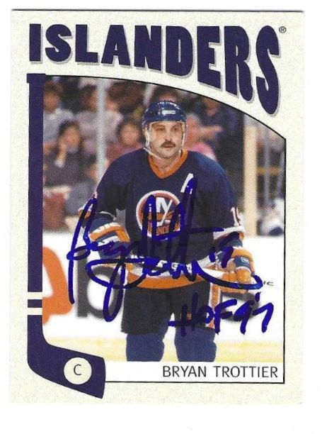 Autographed BRYAN TROTTIER New York Islanders 2004-05 In the Game Card