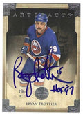 Autographed BRYAN TROTTIER "HOF 97" New York Islanders 2013-14 Upper Deck Artifacts Card