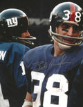 Autographed BOB TUCKER 8X10 New York Giants Photo