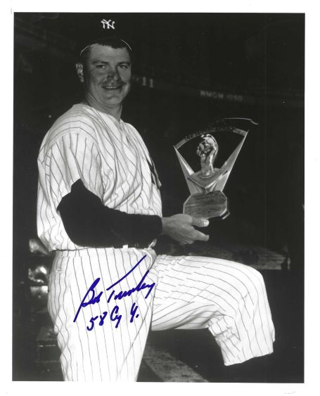 AUTOGRAPHED BOB TURLEY "58 Cy" 8x10 New York Yankees Photo