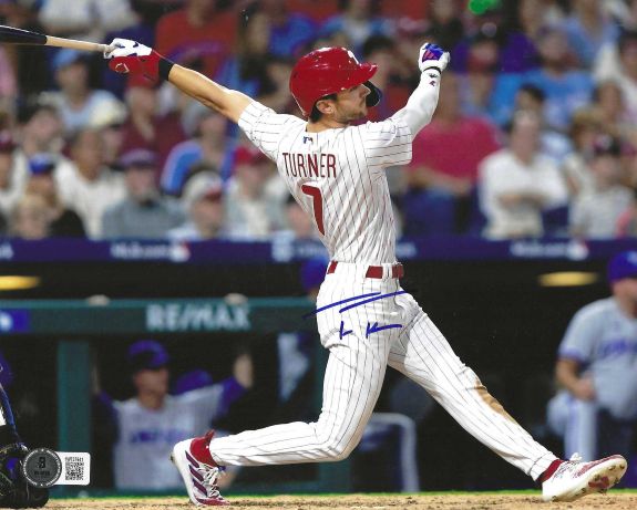 AUTOGRAPHED TREA TURNER 8x10 Philadelphia Phillies Photo Beckett