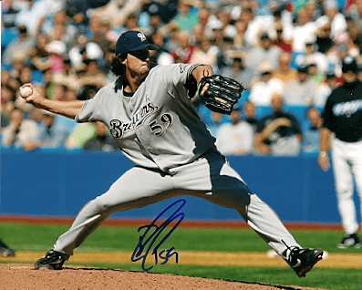AUTOGRAPHED  DERRICK TURNBOW  8x10 Milwaukee Brewers Photo