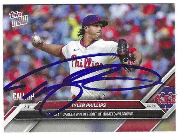 Autographed TYLER PHILLIPS Philadelphia Phillies 2024 Topps Now Card