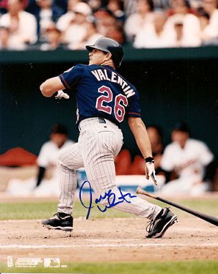 AUTOGRAPHED JAVIER VALENTIN -  Minnesota Twins photo