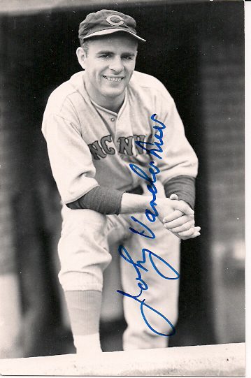 Autographed JOHNNY VANDER MEER  B&W Rowe Postcard