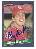 Autographed  ANDY VAN SLYKE St. Louis Cardinals 1986 Donruss Card
