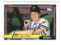 Autographed ANDY VAN SLYKE Pittsburgh Pirates 1992 Topps Card