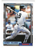 Autographed RANDY VELARDE New York Yankees 1992 Topps Card