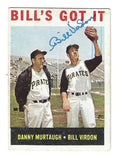 Autographed BILL VIRDON Pittsburgh Pirates 1964 Topps Card