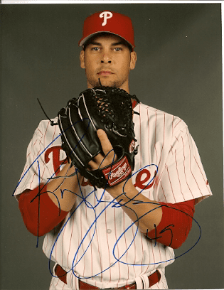 AUTOGRAPHED  RYAN VOGLESONG photo  Philadelphia Phillies