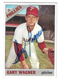 Autographed GARY WAGNER Philadelphia Phillies 1966 Topps Card