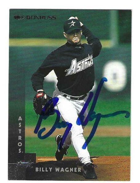 Autographed BILLY WAGNER Houston Astros 1997 Donruss Card #91